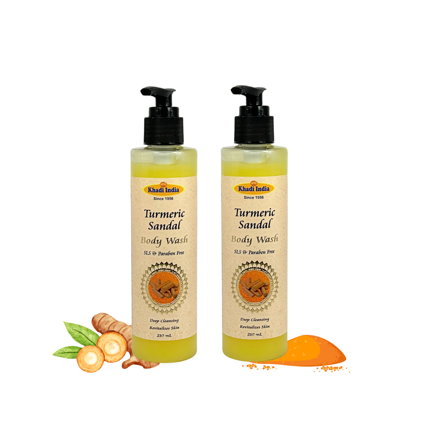 Khadi India Turmeric Sandal Body Wash