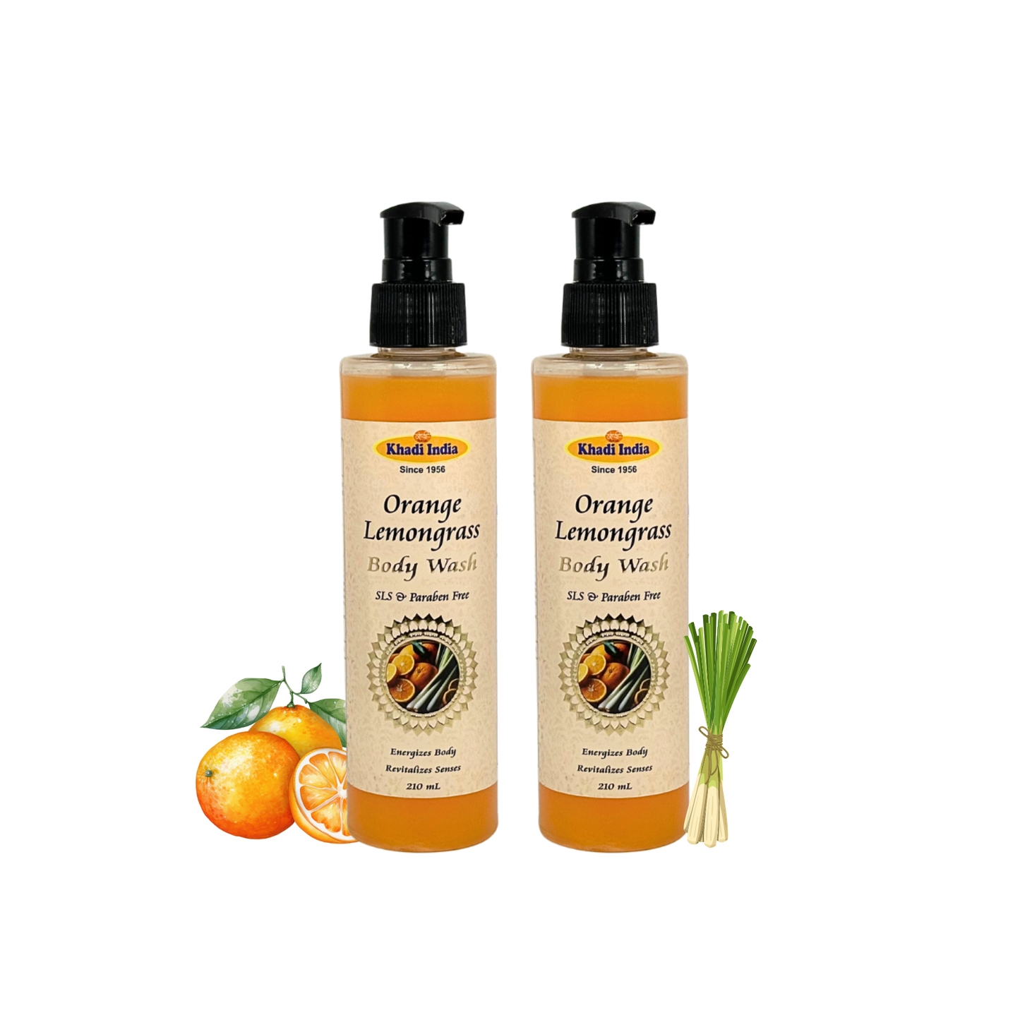 Khadi India Orange Lemongrass Body Wash