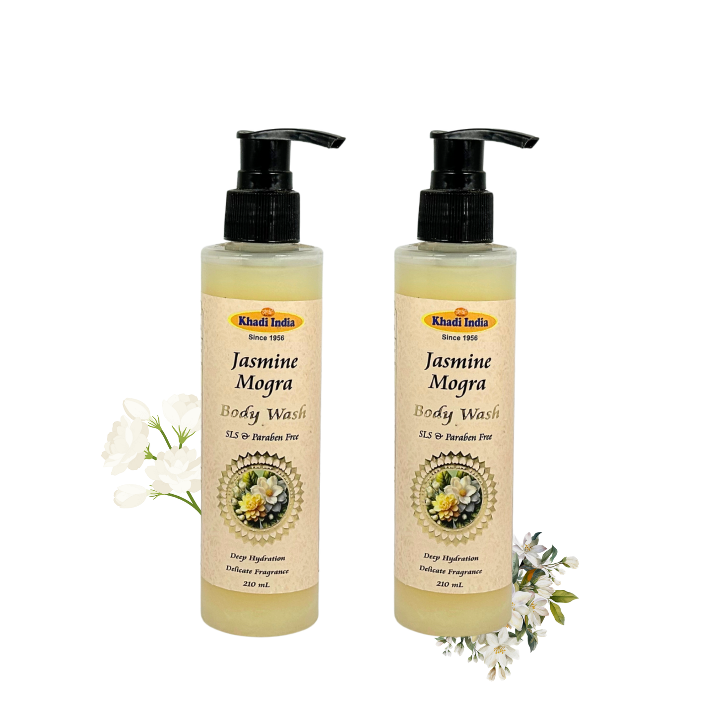 Khadi India Jasmine Mogra Body Wash (Set of 2)