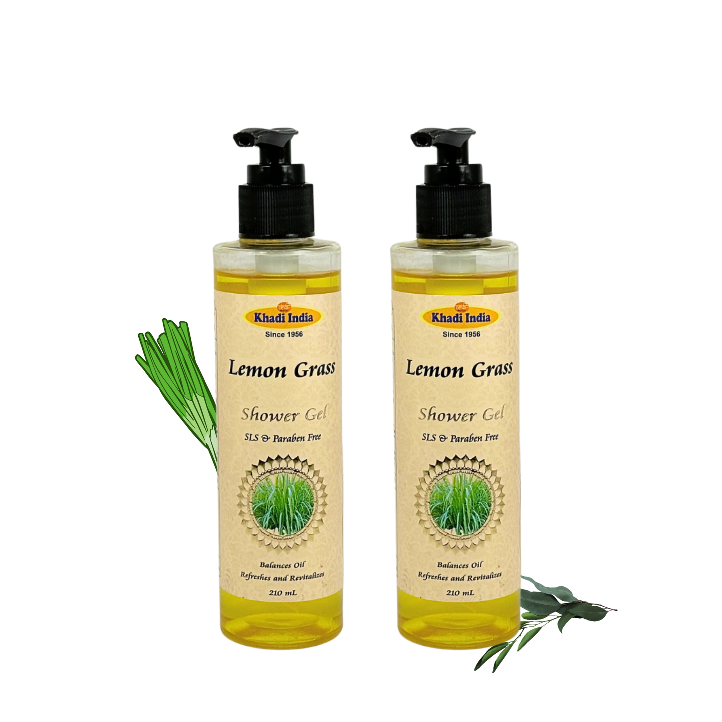 Khadi India Lemon Grass Shower Gel (Set of 2)