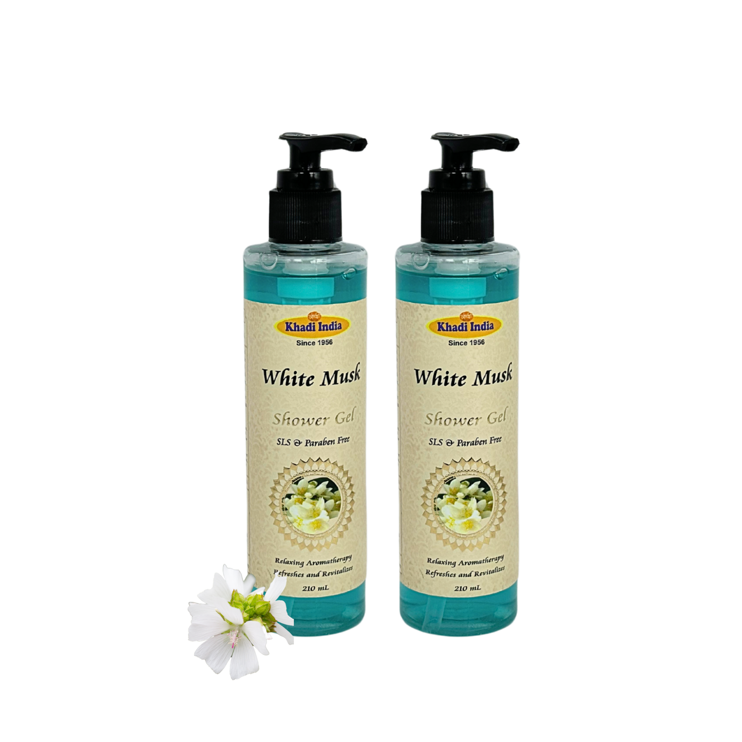 Khadi India White Musk Shower Gel (Set of 2)
