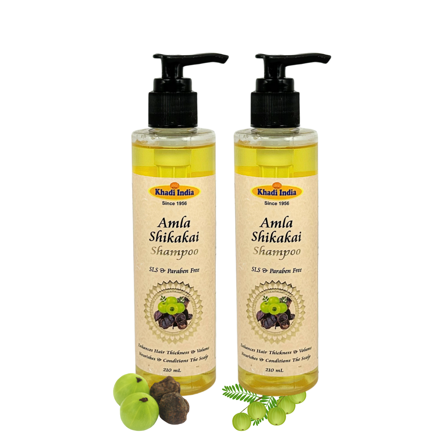 Khadi India Amla Shikakai Shampoo - 210ml