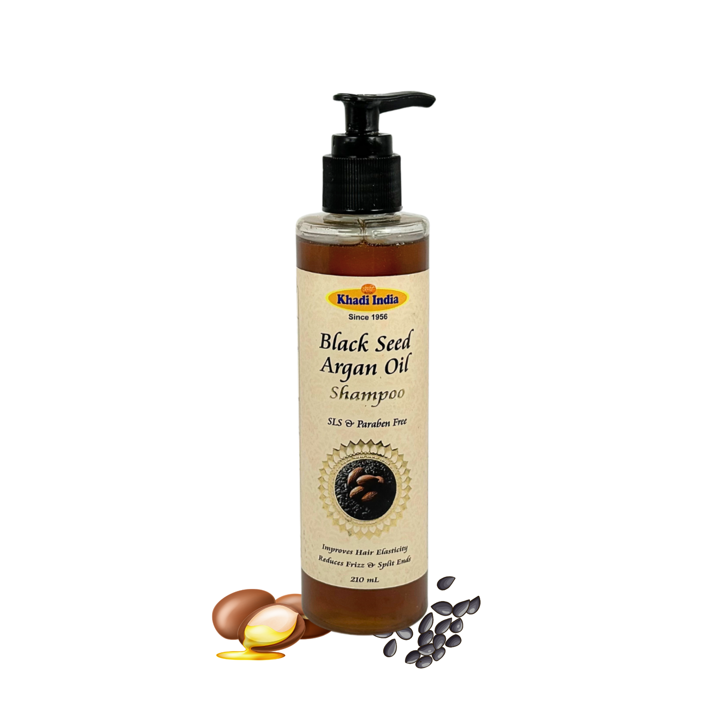 Khadi India Black Seed Argan Oil Shampoo - 210ml