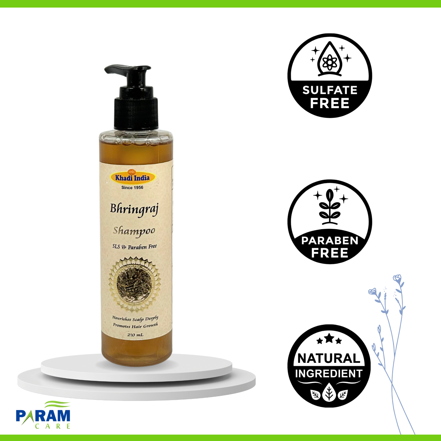 Khadi India Bhringraj Shampoo - 210ml