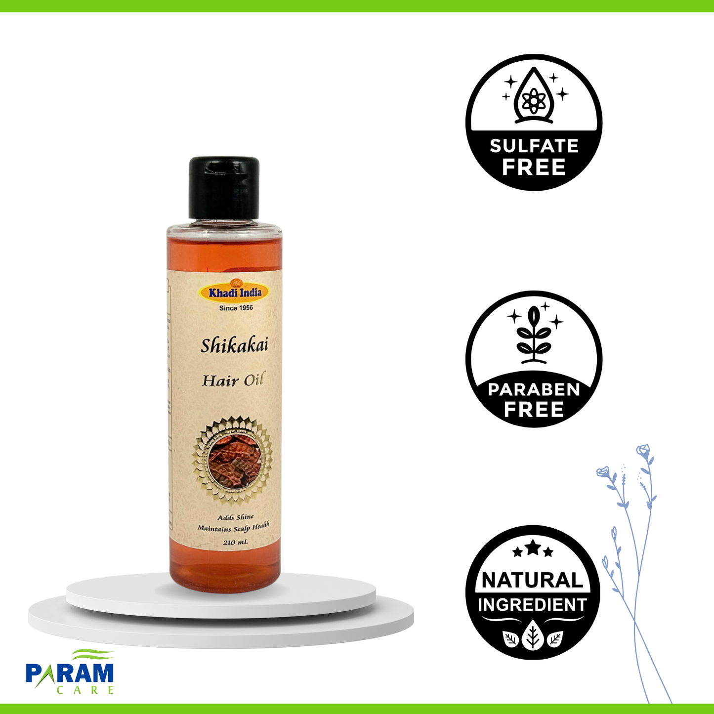 Khadi India Shikakai Hair Oil - 210ml