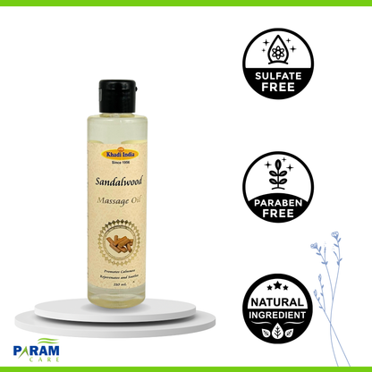 Khadi India Sandalwood Massage Oil - 210ml