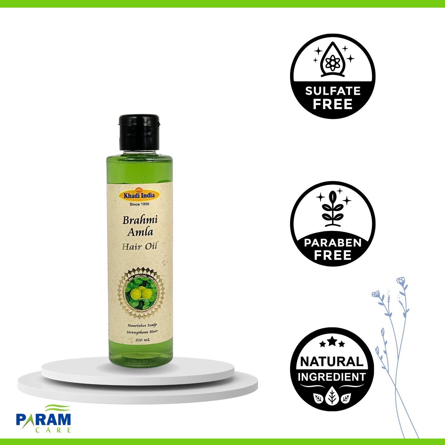 Khadi India Brahmi Amla Hair Oil - 210ml