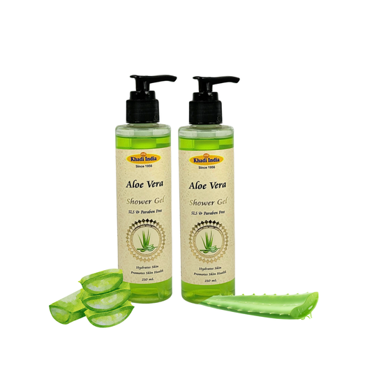 Khadi India Aloe Vera Shower Gel - 210ml (Set of 2)