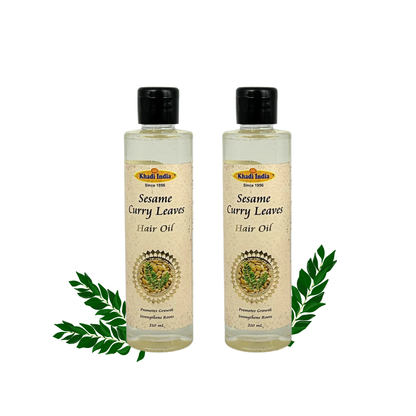 Khadi India Sesame and Curry Leaves Hair Oil - 210ml