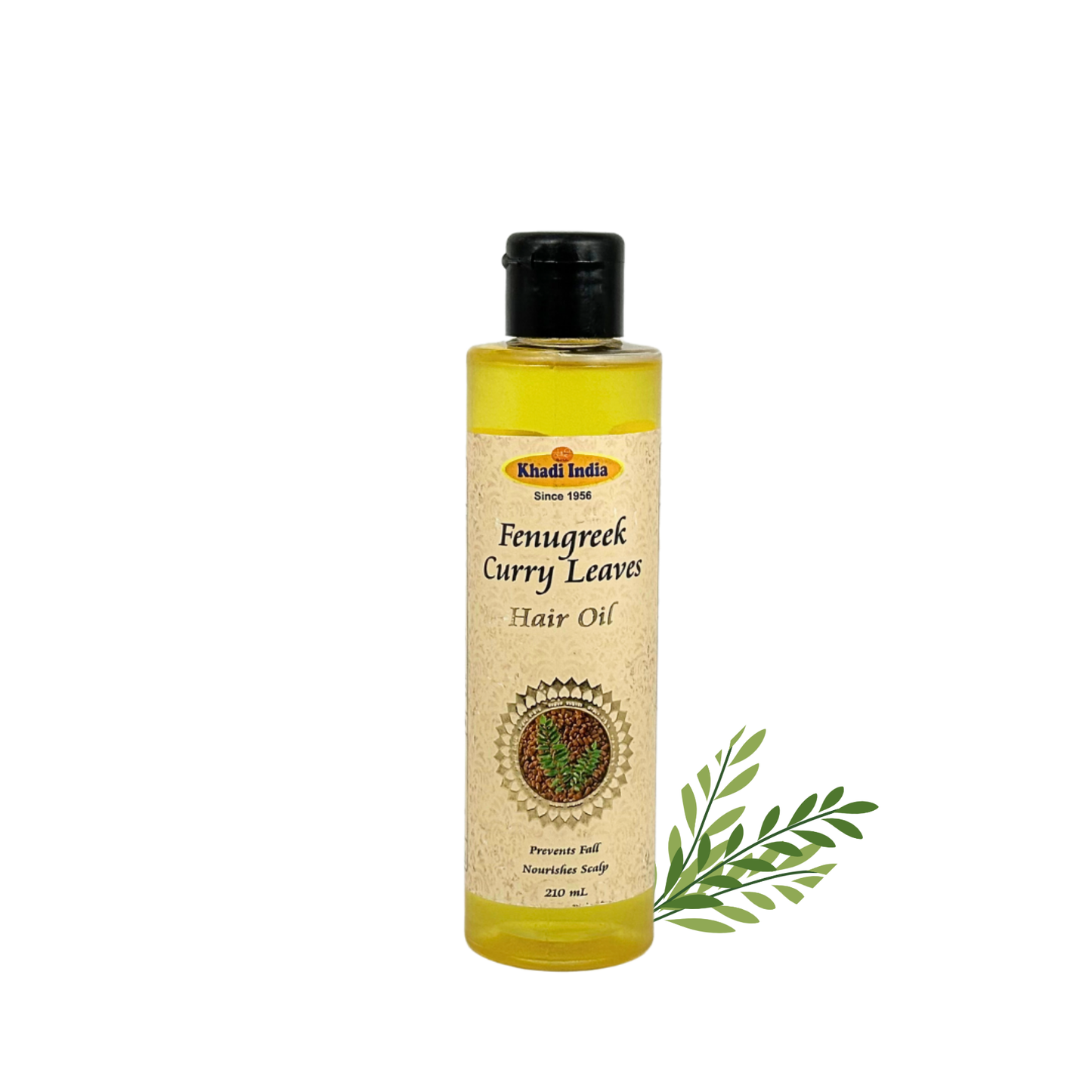 Khadi India Fenugreek and Curry Leaves Hair Oil - 210ml