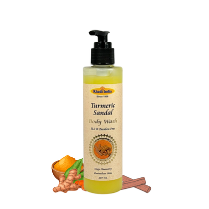 Khadi India Turmeric Sandal Body Wash - 210ml