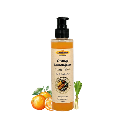 Khadi India Orange Lemongrass Body Wash - 210ml