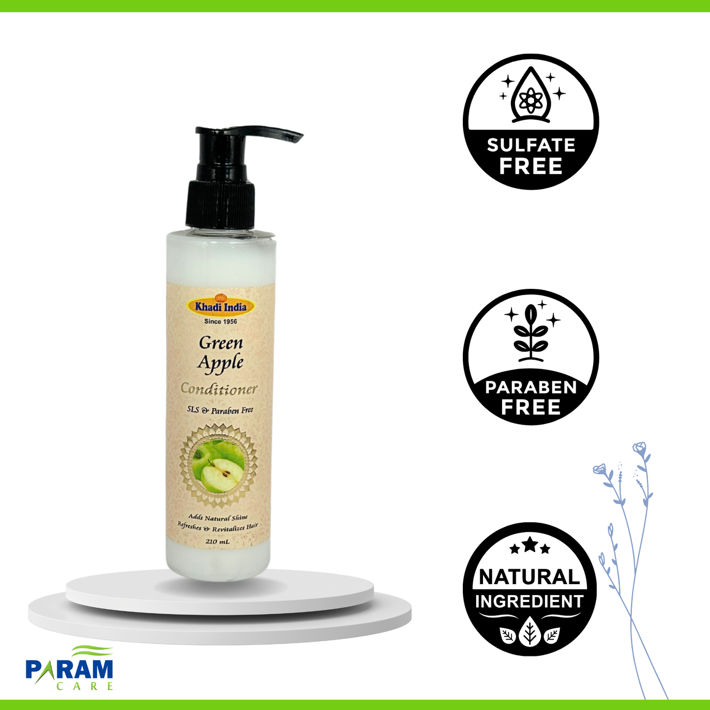 Khadi India Green Apple Conditioner - 210ml