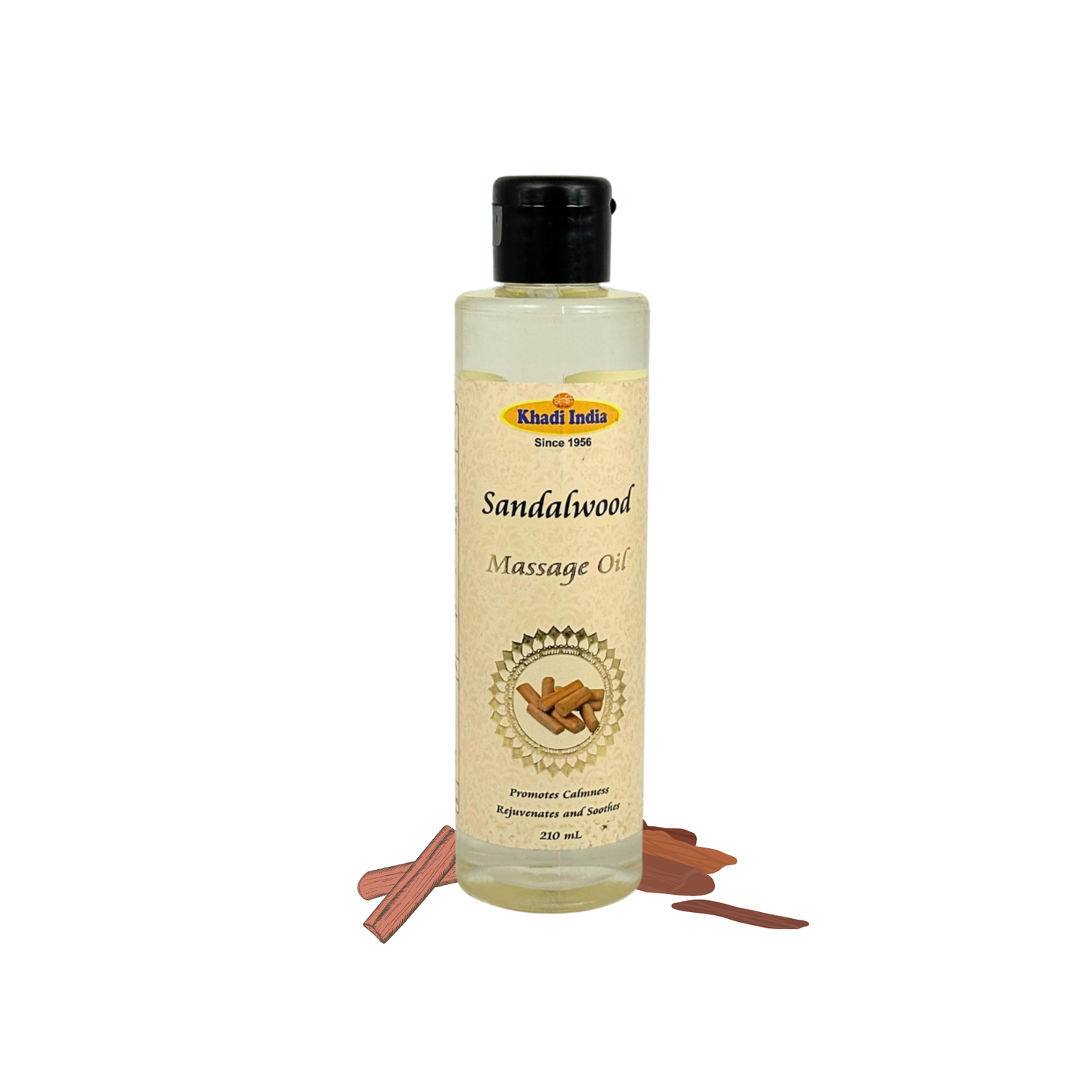 Khadi India Sandalwood Massage Oil - 210ml